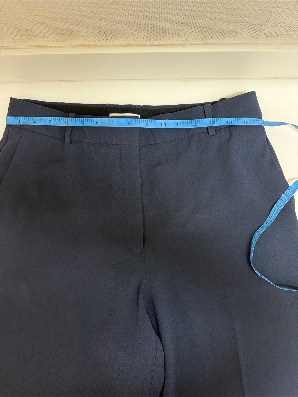 Aritzia Navy Straight-Leg Tailored Trousers - Picture 5 of 8
